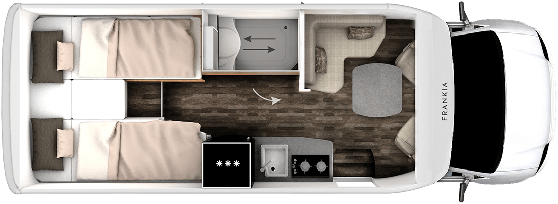 FRANKIA NEO Cruiser 7.0 L – Grundriss FRANKIA NEO Cruiser 7.0 L – Grundriss