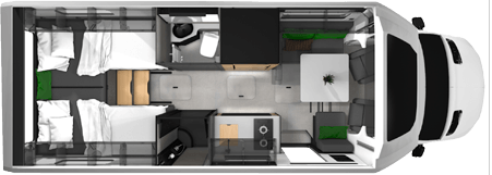 FRANKIA NOCTRA CRUISER 7.6L – Grundriss FRANKIA NOCTRA CRUISER 7.6L – Grundriss