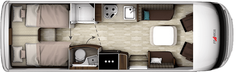 FRANKIA TITAN Integriert – Grundriss i790 GDW FRANKIA I 790 GDW TITAN – Grundriss