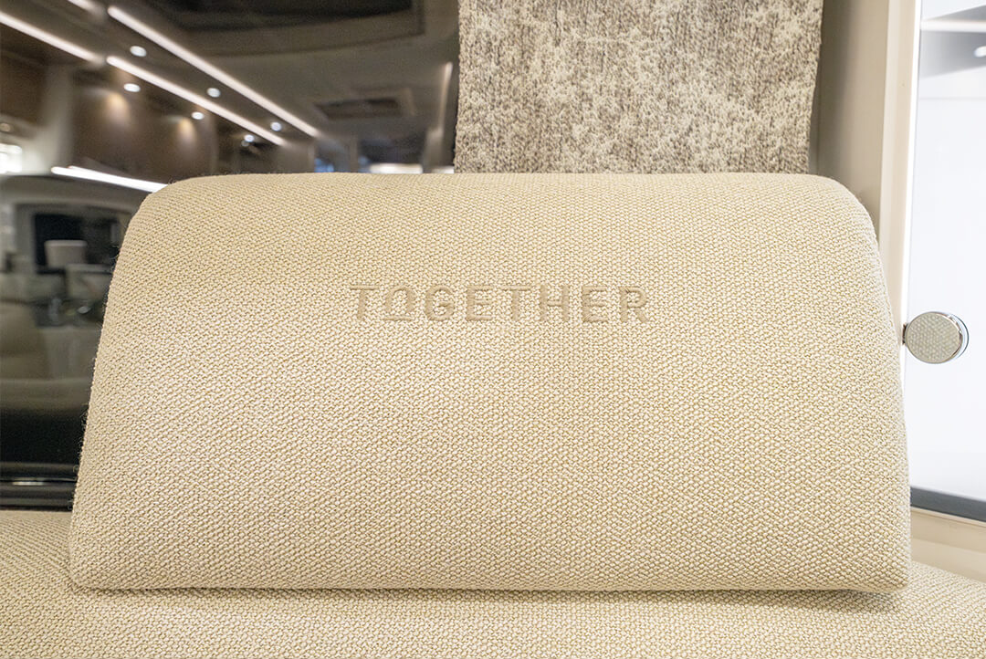 FRANKIA Edition TOGETHER – Headrest with embroidered lettering FRANKIA TOGETHER – refined headrests