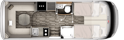 FRANKIA Edition TOGETHER Integrated motorhome 680 – Floor plan FRANKIA Edition TOGETHER – Floor plan I680