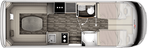 FRANKIA Edition TOGETHER Integrated motorhome 740 – Floor plan FRANKIA Edition TOGETHER – Floor plan I740